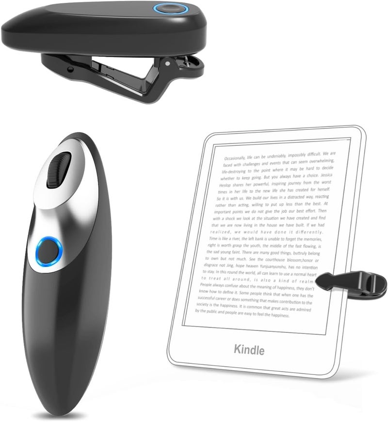 Tainido جهاز التحكم عن بُعد لتقليب الصفحات لقراء الكتب الإلكترونية Kindle Paperwhite Oasis Kobo، عجلة تمرير صامتة، تحكم عن بُعد لتطبيق TikTok، غالق عن بُعد لالتقاط الصور والفيديو، يدعم iPhone و iPad و Android - Image 1